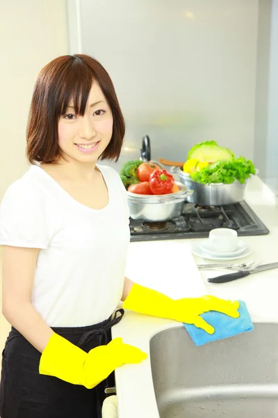 Cleaning kitchen　 — Stok Foto